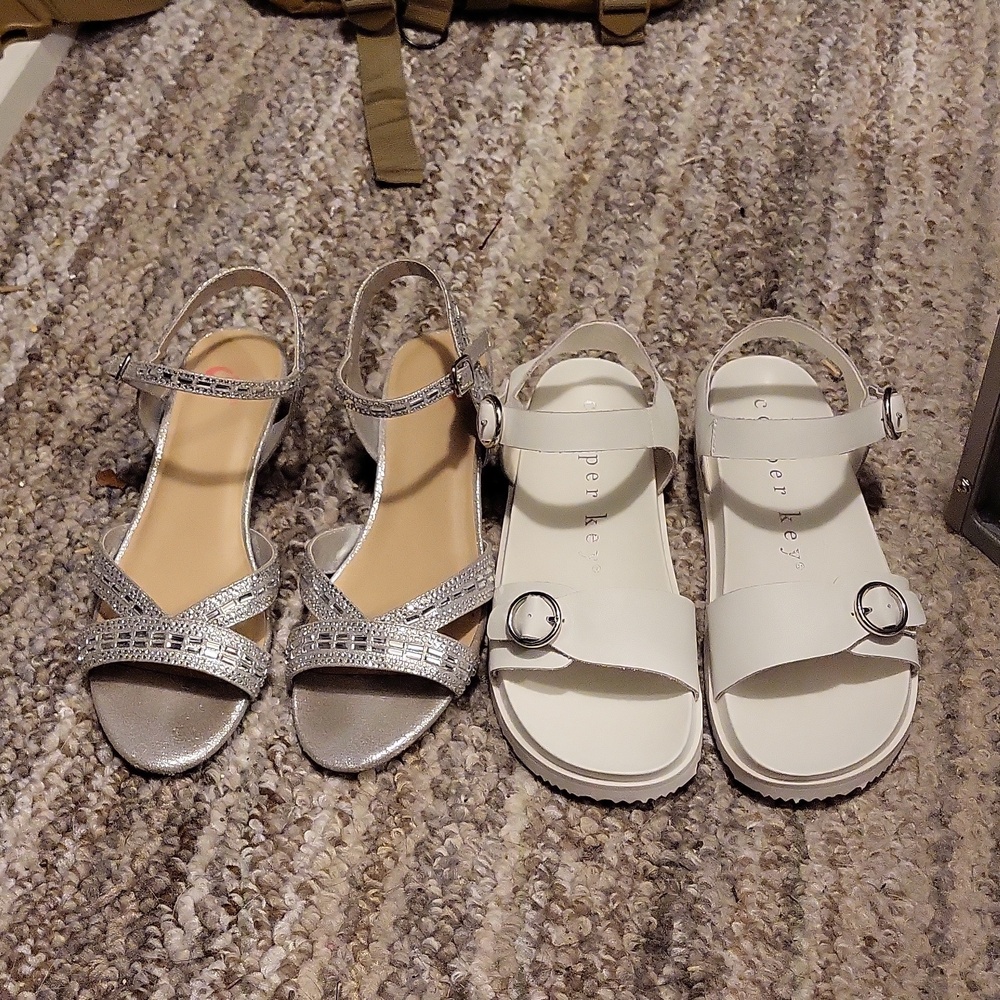 Girls shoes +flower girl basket